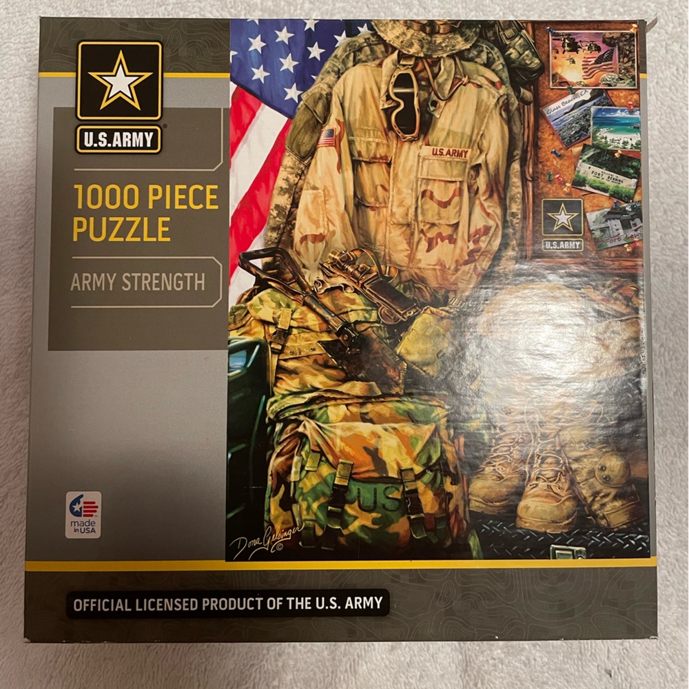 Army and Firefighter theme puzzles, 1000 pcs, EUC, 2 puzzles